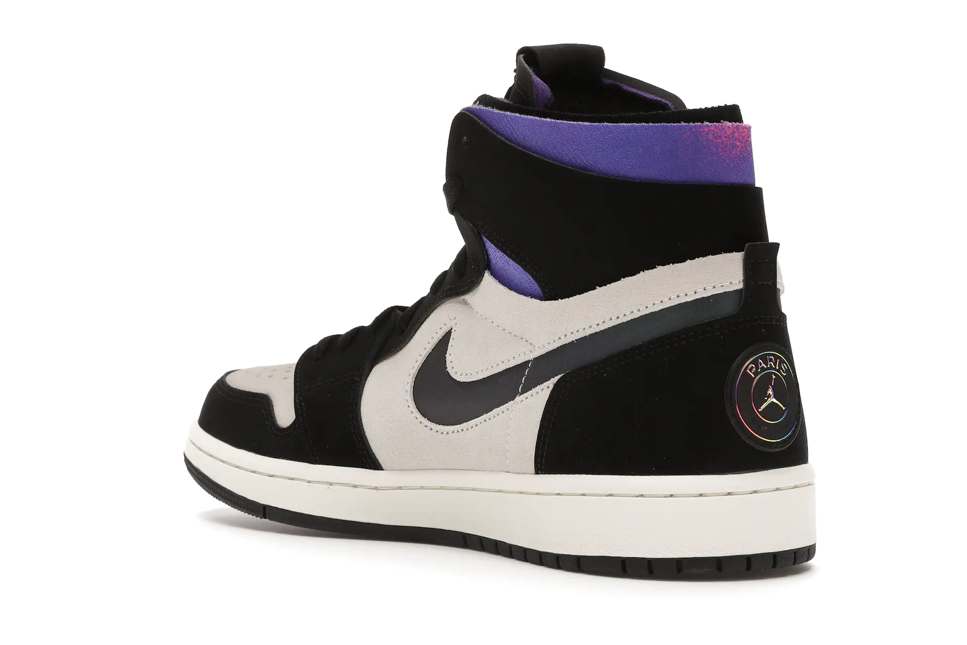 Jordan 1 High Zoom Air CMFT x PSG Paris Saint -Germain DB3610-105 tenis sneakers minymal 3 tenis Jordan 1 High Zoom Air CMFT x PSG Paris Saint -Germain DB3610-105 parte trasera izquierda