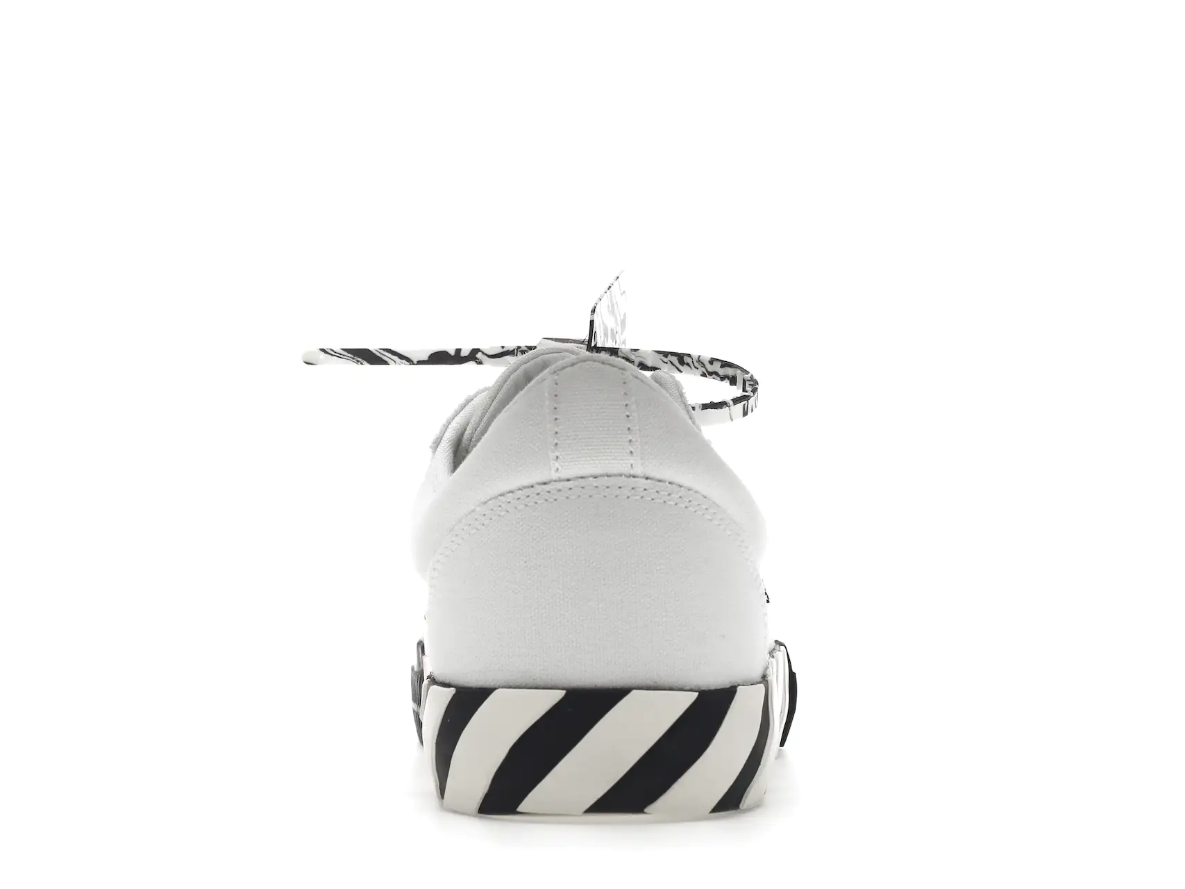 Off-White Vulcanized Low - Canvas White Black tenis minymal sneakers 5 tenis Off-White Vulcanized Low - Canvas White Black parte trasera