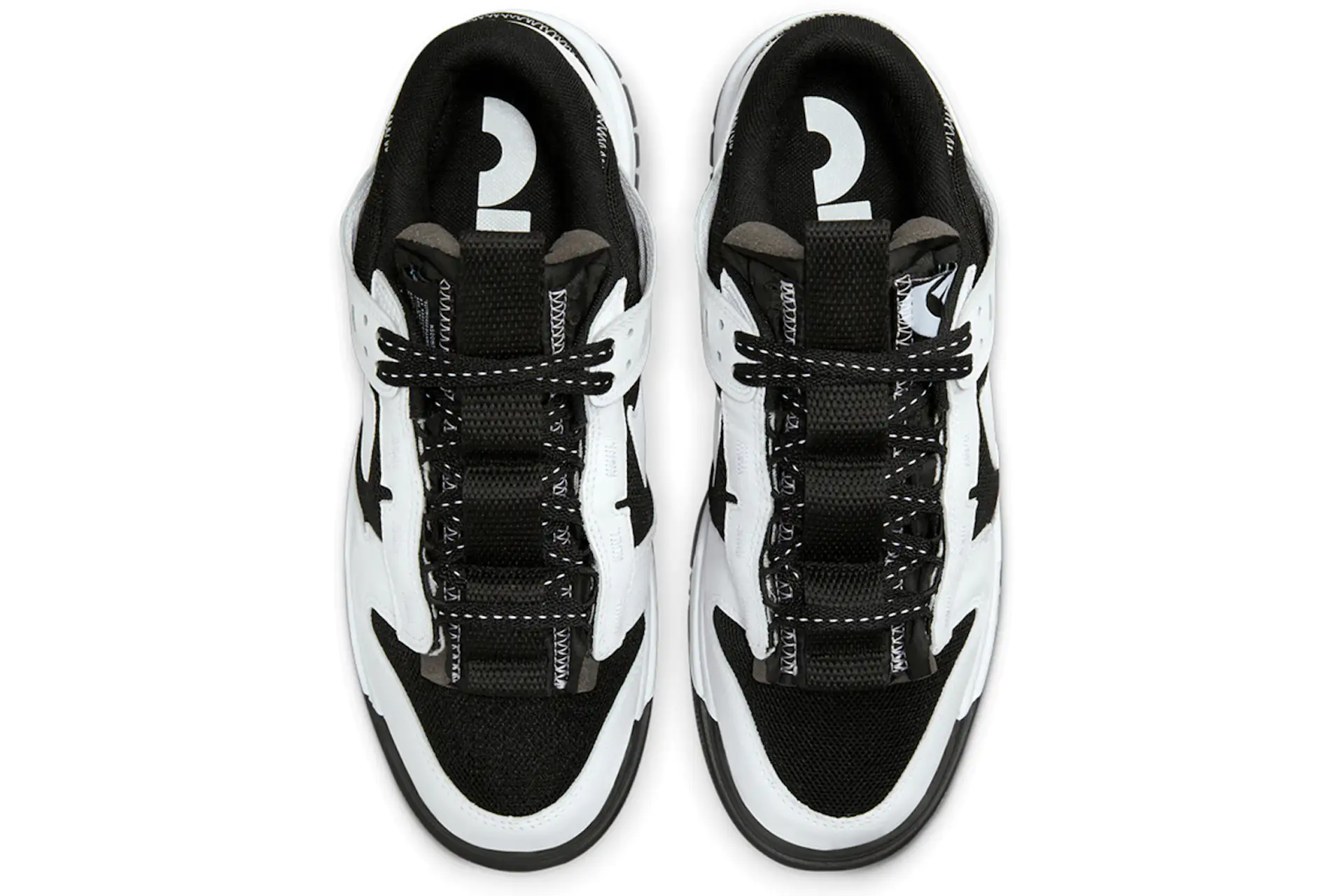 Nike Air Dunk Low Jumbo Reverse Panda DV0821-002 tenis sneakers minymal 3 tenis Nike Air Dunk Low Jumbo Reverse Panda visto desde arriba