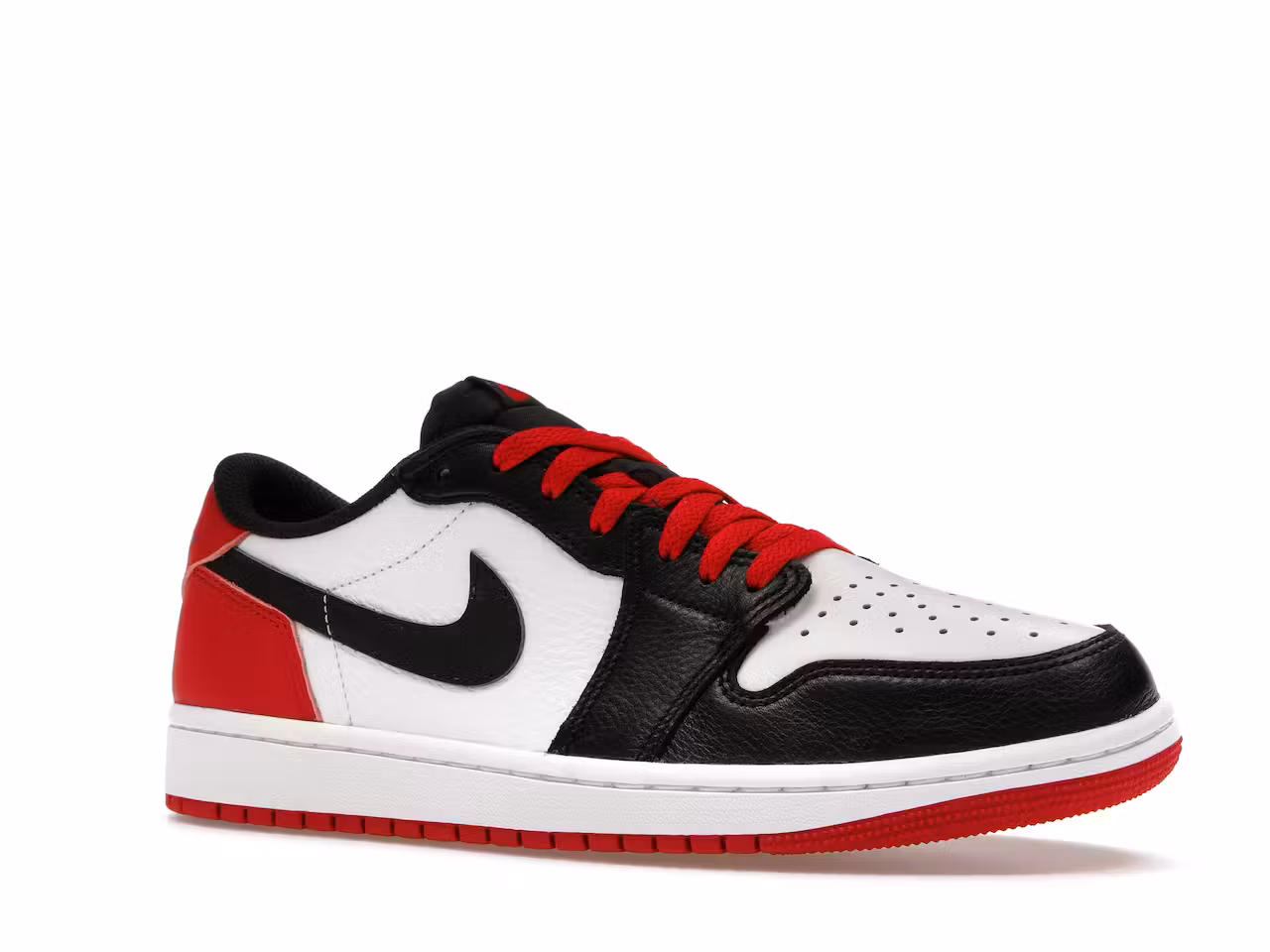 Jordan 1 Retro Low OG Black Toe (2023) minymal tenis sneakers 2 Jordan 1 Retro Low OG Black Toe (2023) lado derecho frente