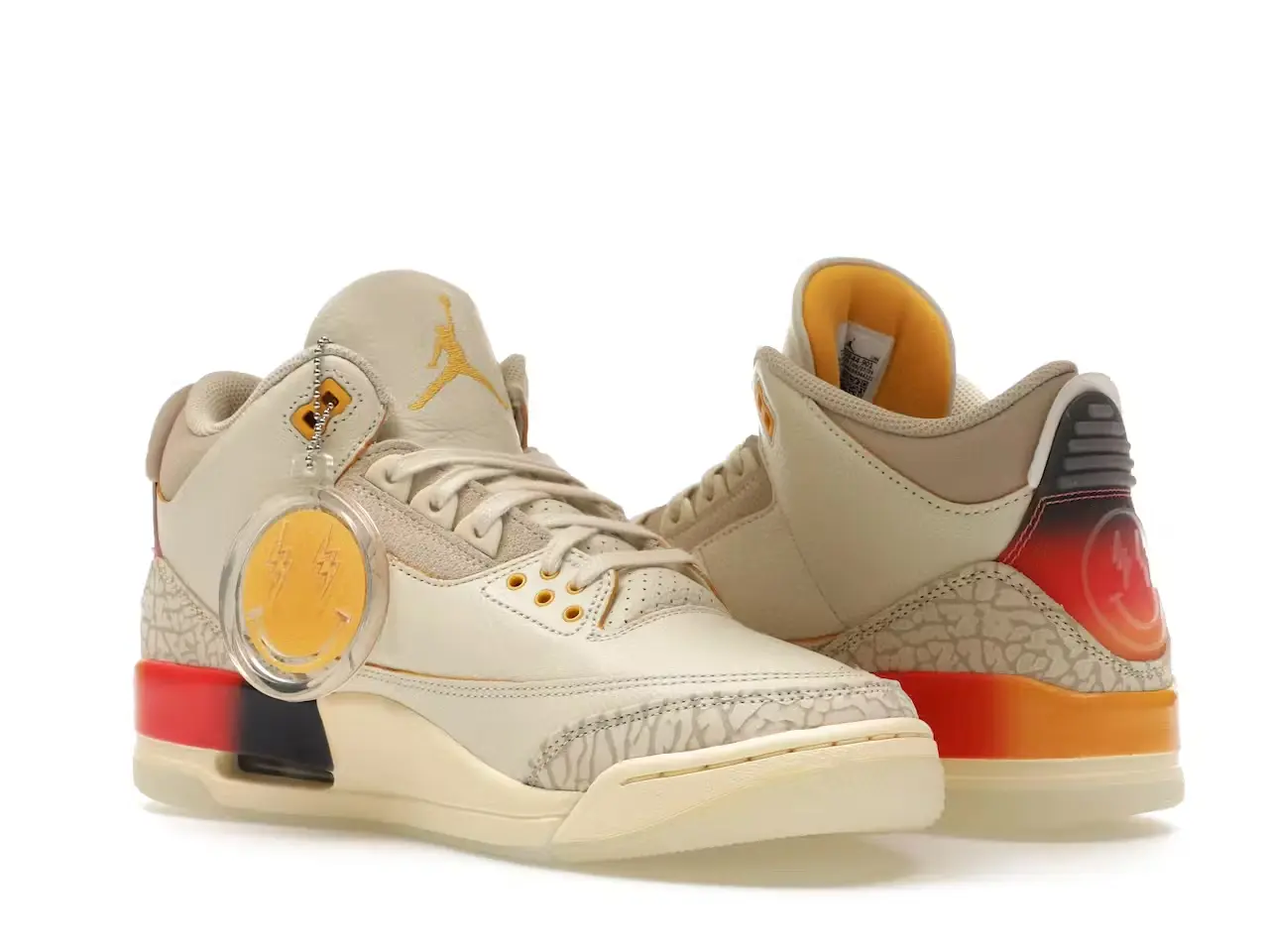 Jordan 3 Retro SP x J Balvin Medellín Sunset FN0344-901 minymal sneakers tenis 3 Jordan 3 Retro SP x J Balvin Medellín Sunset parte trasera izquierda