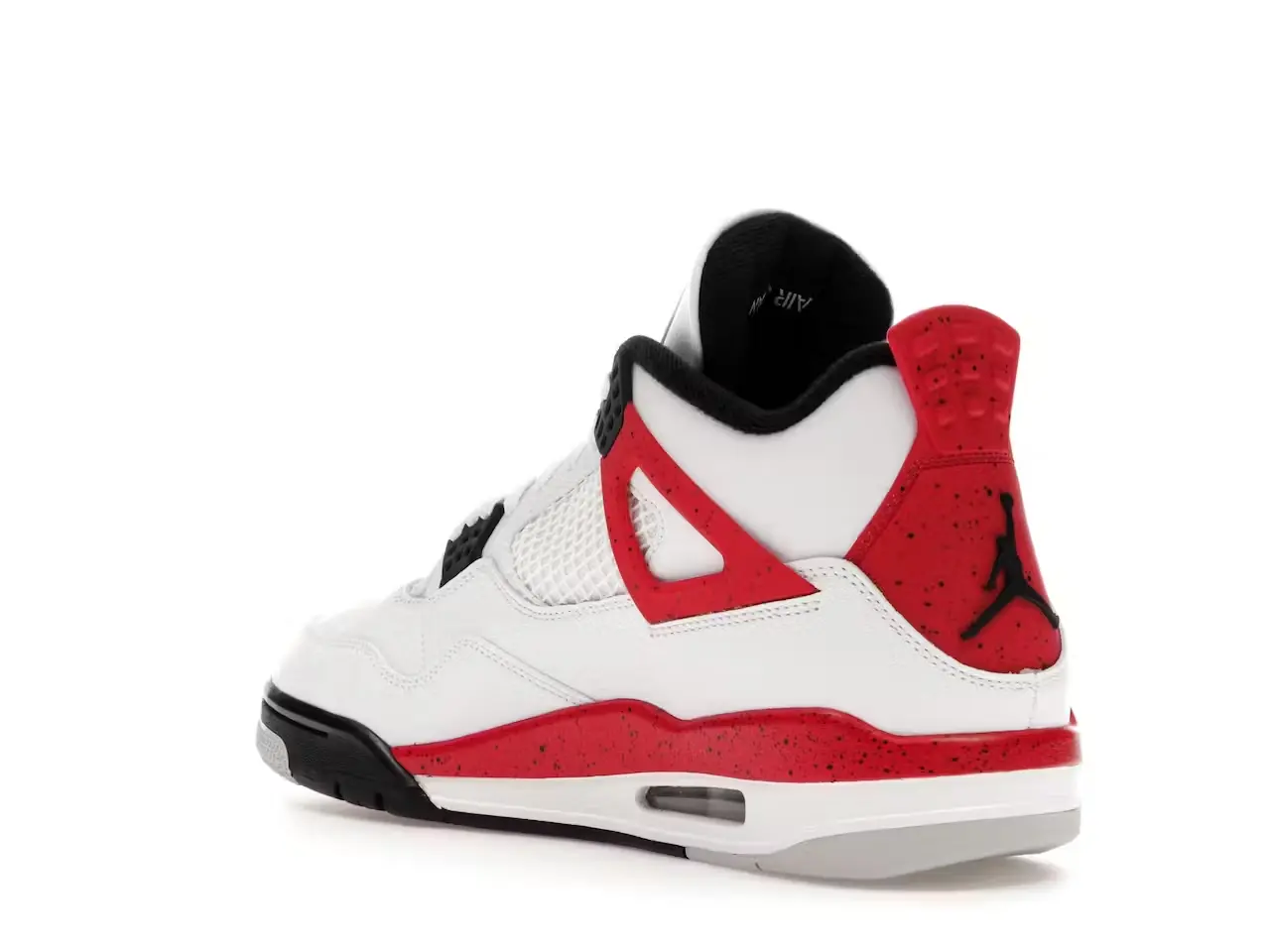 Jordan 4 Retro Red Cement DH6927-161 minymal tenis sneakers 3 Jordan 4 Retro Red Cement parte trasera izquierda