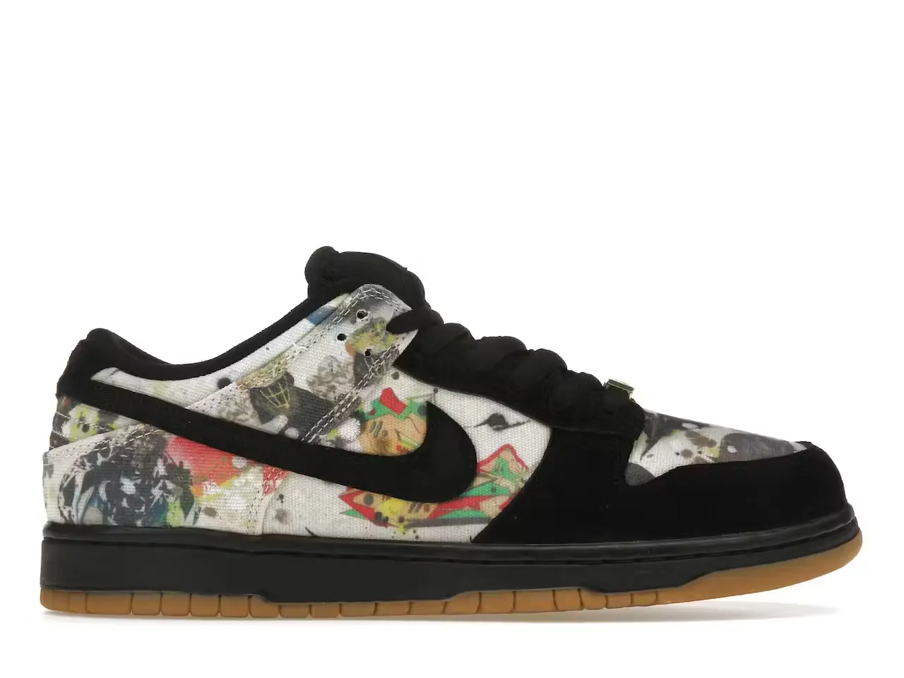 Nike SB Dunk Low x Supreme Rammellzee FD8778-001 minymal tenis sneakers Nike SB Dunk Low x Supreme Rammellzee parte derecha