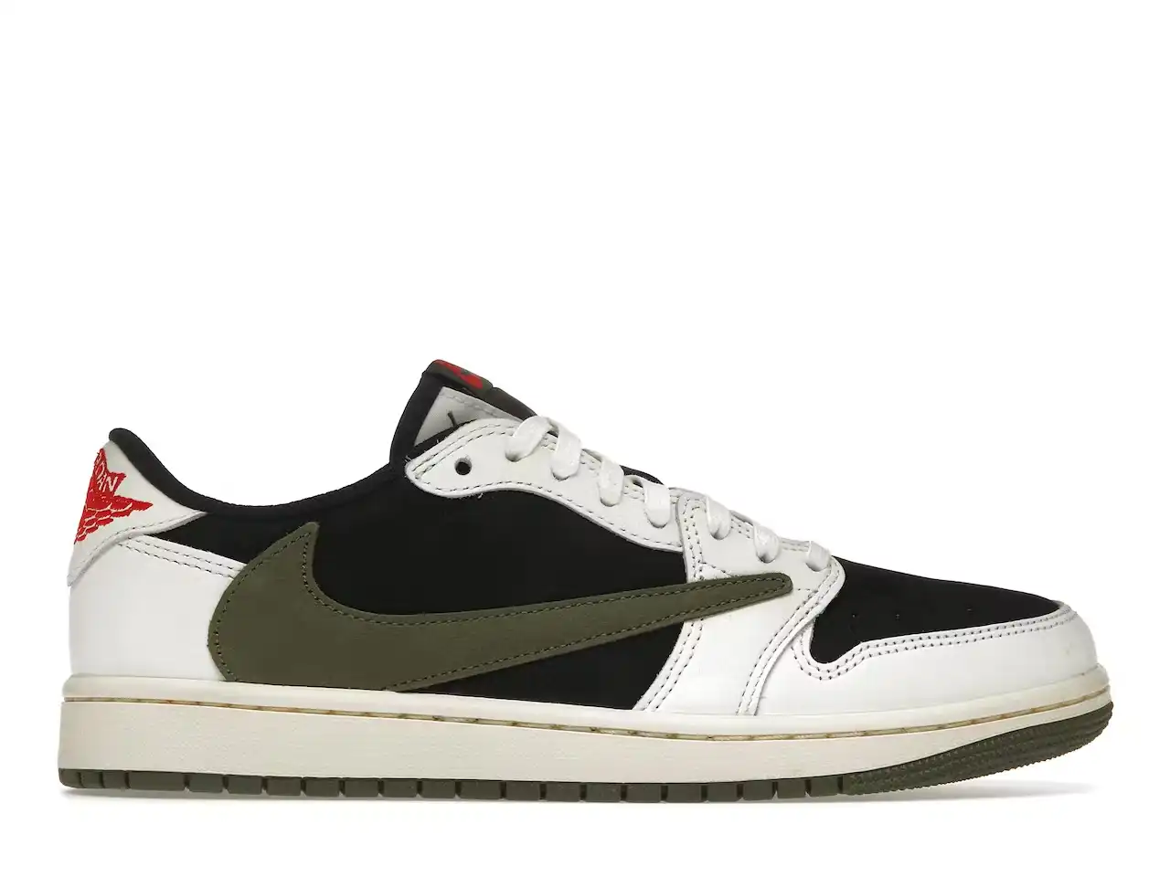 Jordan 1 Retro Low OG SP x Travis Scott Olive (Mujer) DZ4137-106 minymal tenis sneakers Jordan 1 Retro Low OG SP x Travis Scott Olive (Mujer) parte derecha minymal