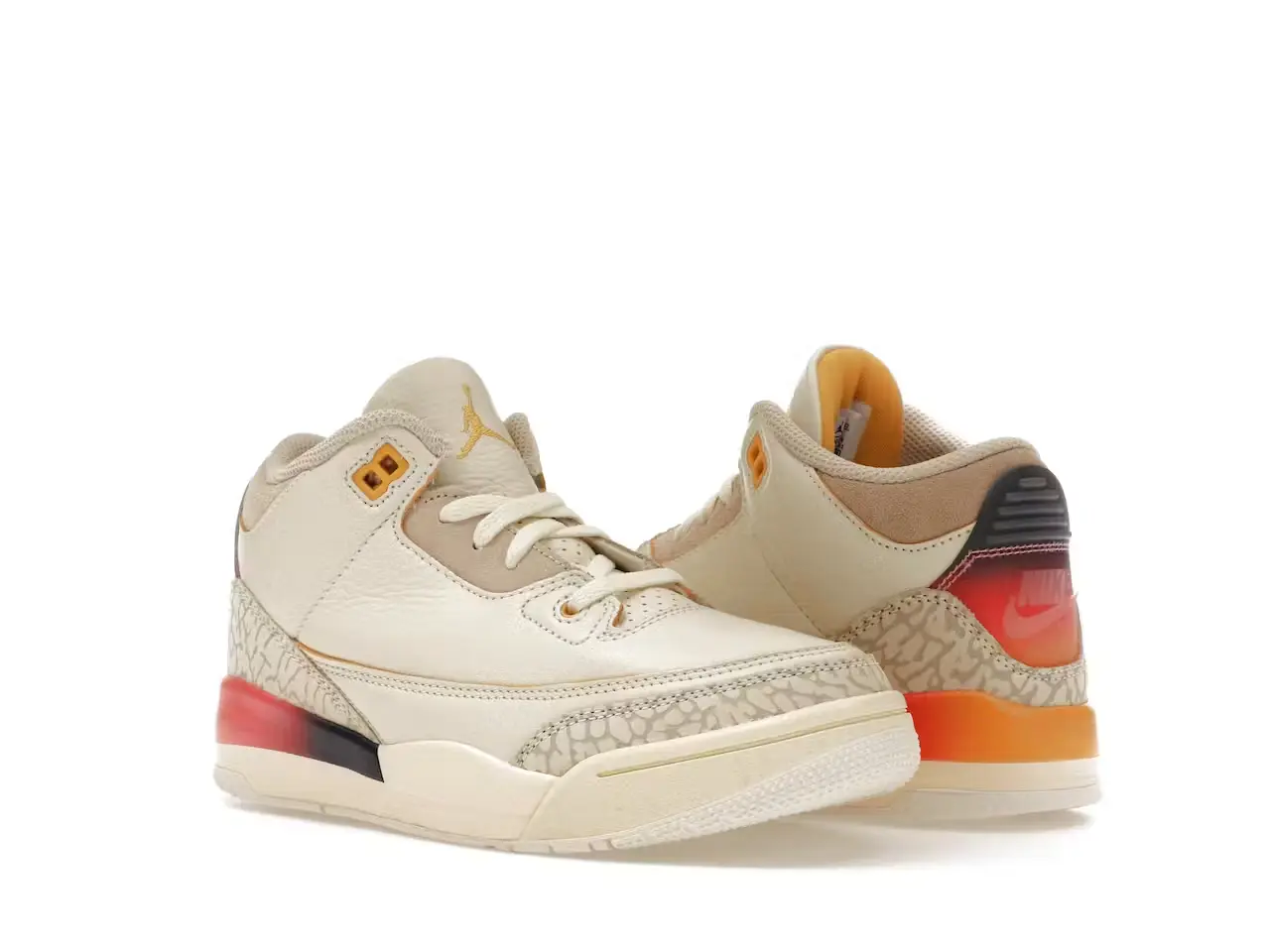 Jordan 3 Retro SP x J Balvin Medellín Sunset (Niños Pequeños) FN0346-901 minymal tenis sneakers 2 tenis Jordan 3 Retro SP x J Balvin Medellín Sunset (Niños Pequeños) parte delantera derecha