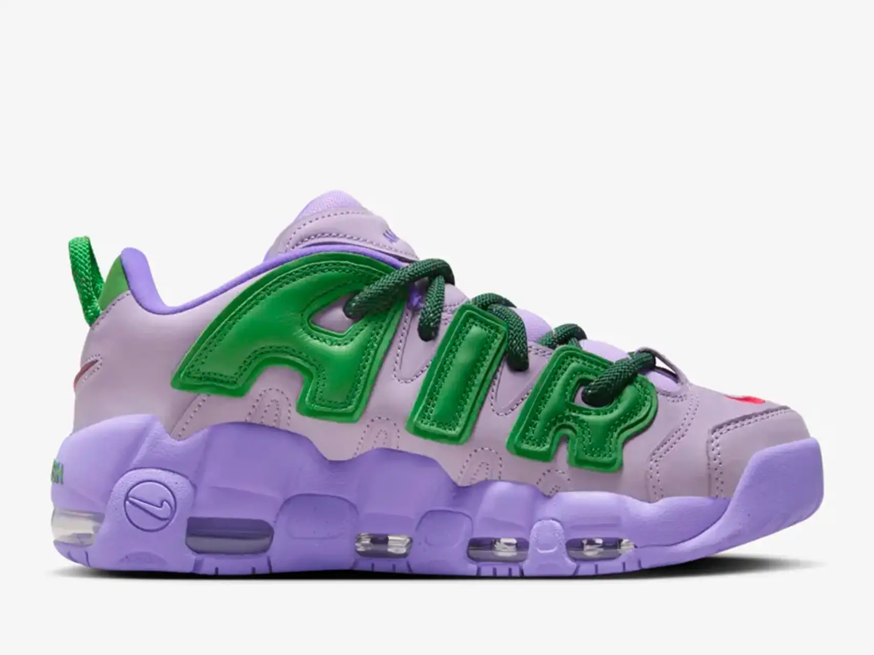 Nike Air More Uptempo x AMBUSH - Lilac FB1299-500 minymal sneakers tenis 6 Nike Air More Uptempo x AMBUSH - Lilac lado derecho