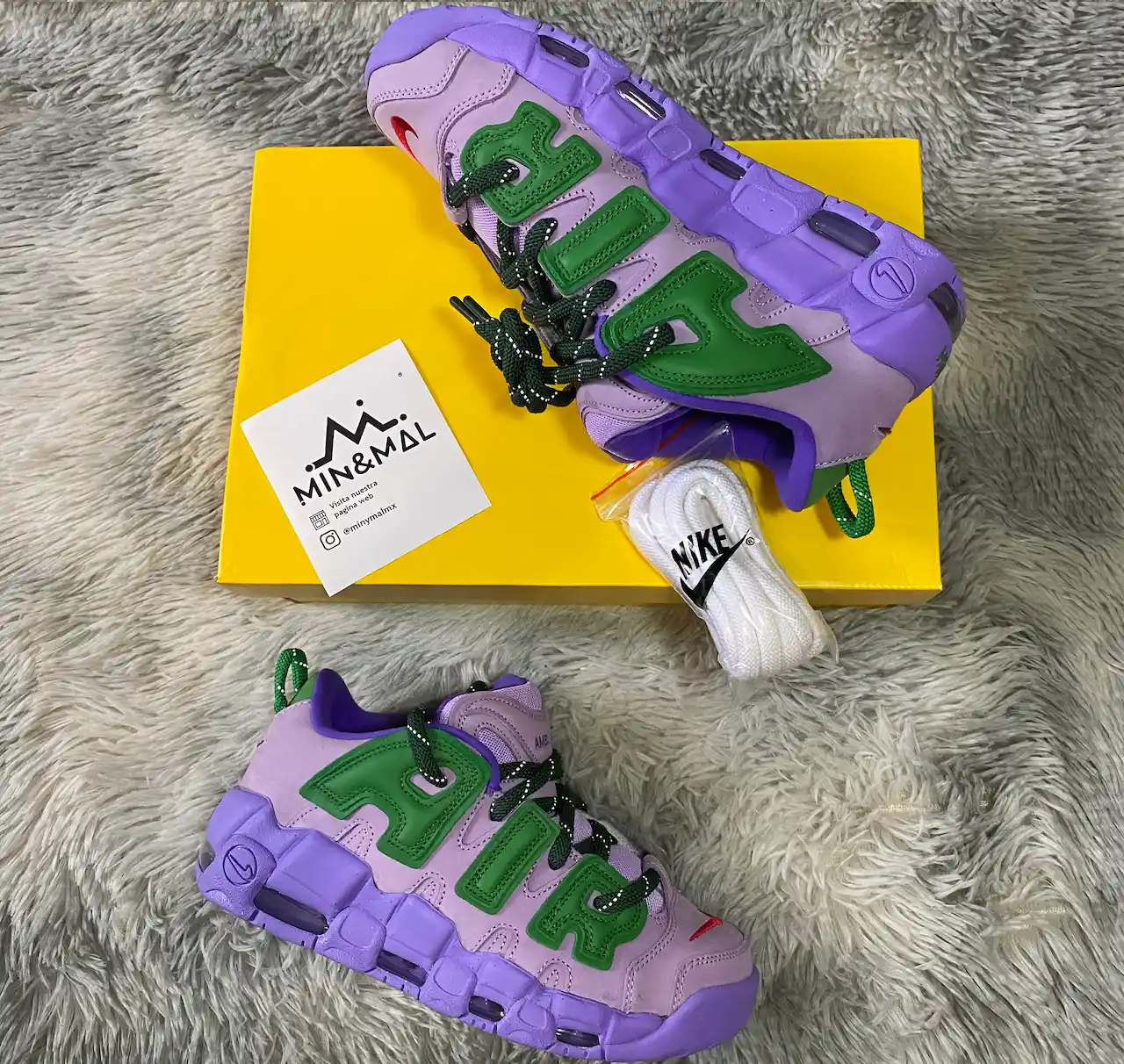 Nike Air More Uptempo x AMBUSH - Lilac minymal tenis sneakers 2 Nike Air More Uptempo x AMBUSH - Lilac
