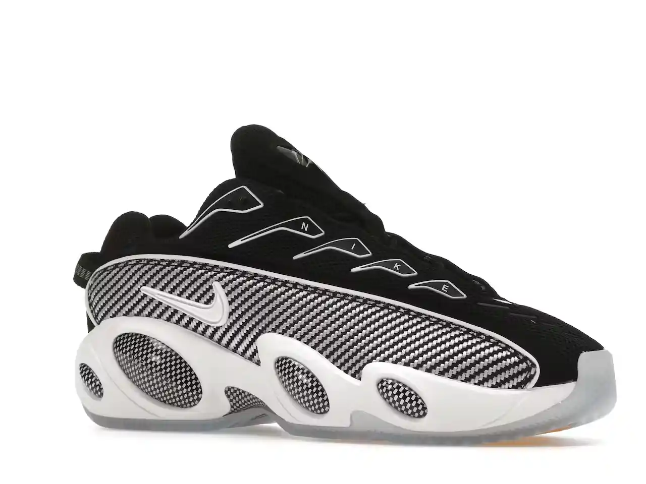 Nike NOCTA Glide x Drake Black White DM0879-001 minymal tenis sneakers 2 Nike NOCTA Glide x Drake Black White lado frente derecho minymal