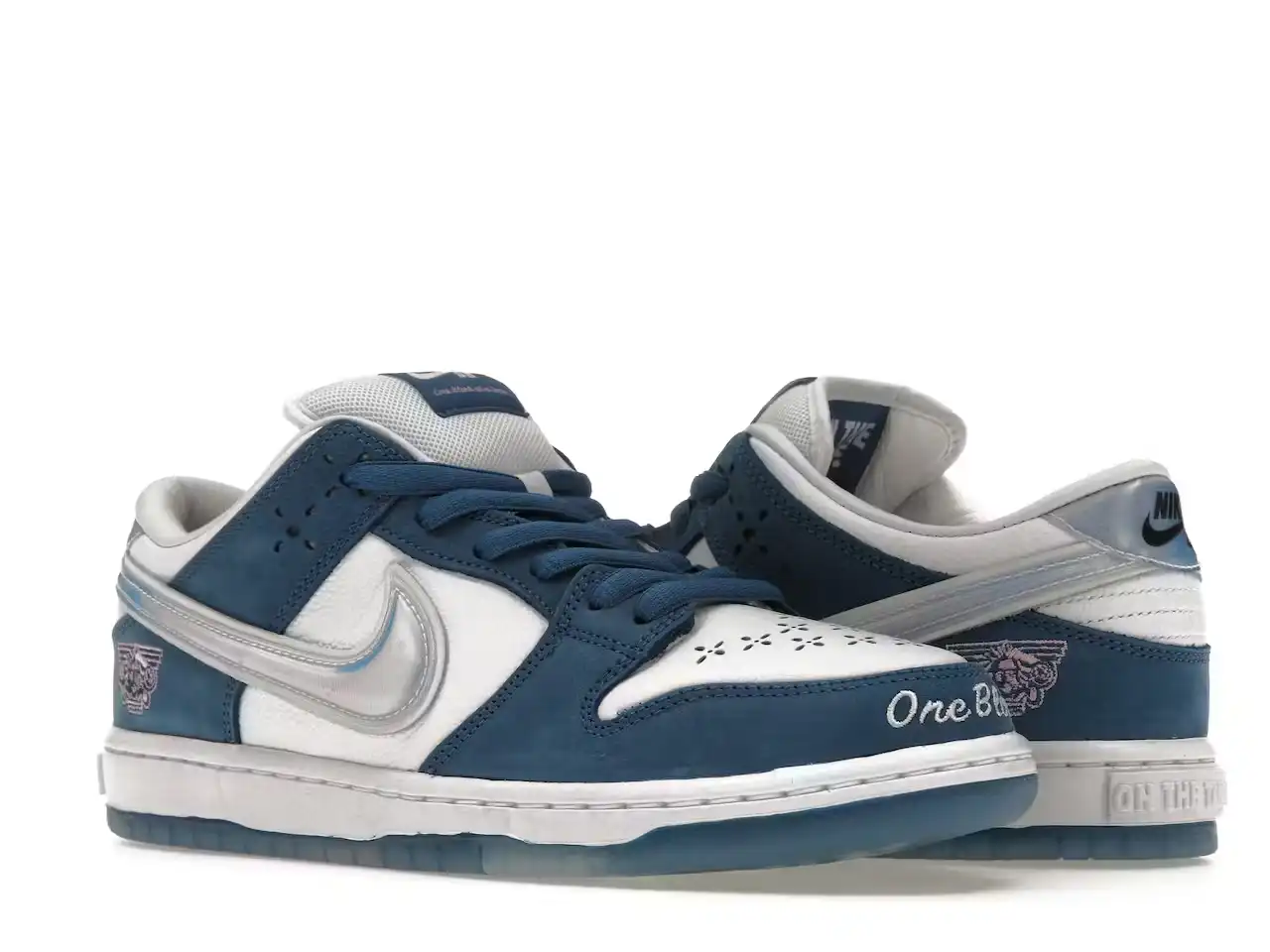 Nike SB Dunk Low x Born X Raised One Block At A Time FN7819-400 minymal tenis sneakers 2 Nike SB Dunk Low x Born X Raised One Block At A Time parte delantera derecha minymal