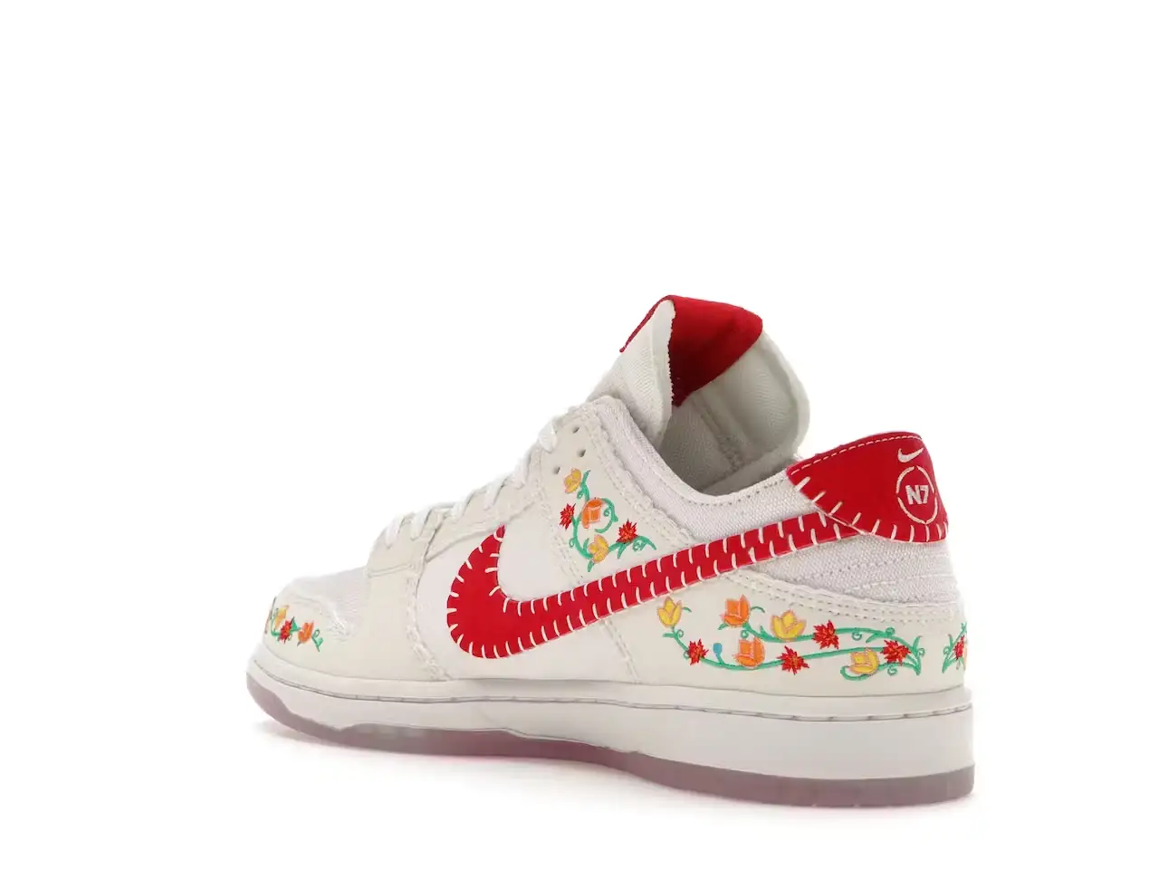 Nike SB Dunk Low Decon N7 Opti Yellow University Red FD6951-700 sneakers minymal tenis 3 tenis Nike SB Dunk Low Decon N7 Opti Yellow University Red parte trasera