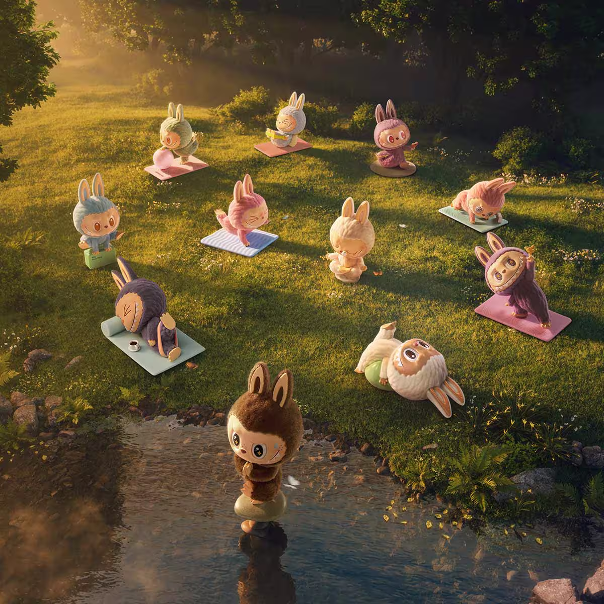 Figura Labubu The Monsters Lazy Yoga Series minymal 9 Figura Labubu The Monsters Lazy Yoga Series minymal 9